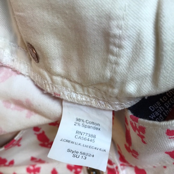 JCREW Matchstick Cropped Pants, tulip print, EUC. - Picture 4 of 7